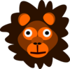 Brown Cartoon Lion Head Clip Art